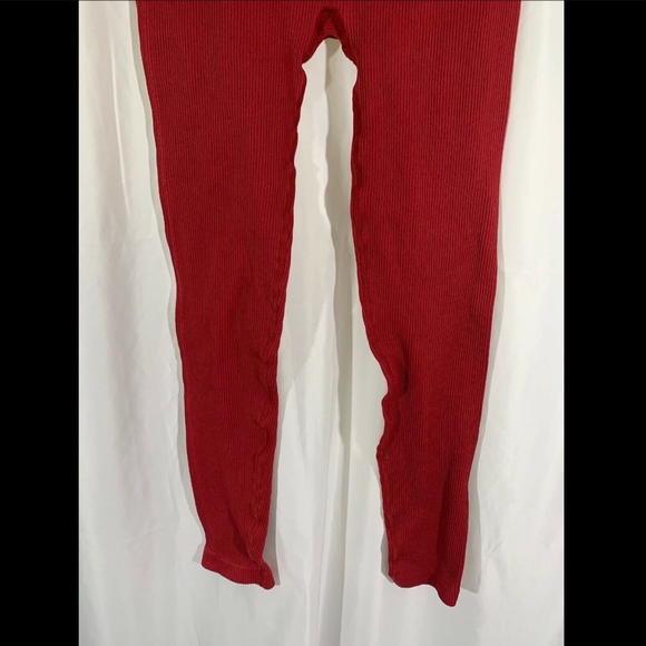 NWD Zella High Waist Ribbed‎ Seamless 7/8 Leggings Red [SZ Large ] - Picture 9 of 13